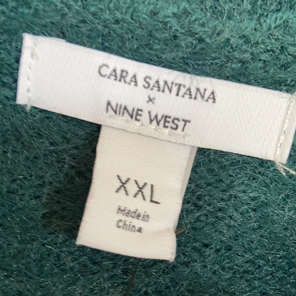 Relist 4/9 Nine West sequin chevron stripe soft green sweater XXL - Picture 15 of 15